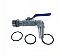 F Fityle Válvula de Trasiego para Bidón Grifo Llave de Barril Adaptador con Palanca de Acero Inoxidable 304 Control de Caudal Limpio sin Goteos Adecuada para Talleres y Almacenes