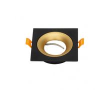 Fab 14448cu16 - empotrable anou 1xgu10 cuadrado negro/oro 2x9,2x9,2 cm