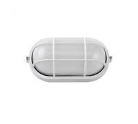 Fab 148162001 - aplique ext. oval aluminio apus peq. 1xe27 blanco 9x21
