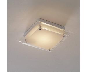 Fabas Luce Elegante plafón de vidrio Maggie, 30 x 30 cm
