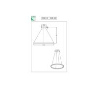 Fabas Luce Giotto lámpara colgante LED, Ø 100 cm, 1 luz, negro