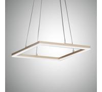 Fabas Luce Lámpara colgante LED Bard 42x42cm acabado oro mate