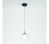 Fabas Luce Lámpara colgante LED Brena, transparente, 1 luz, atenuable, CCT