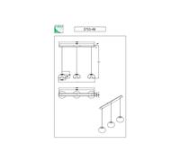 Fabas Luce Lámpara colgante LED Brena, transparente, 3 luces, atenuable, CCT