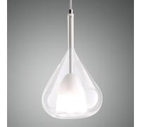 Fabas Luce Lámpara colgante violeta, transparente, 1 luz, cristal