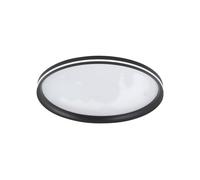 Fabas Luce Lámpara LED de techo Isy, negro, Ø 55 cm, metal, CCT, atenuable