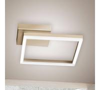Fabas Luce Plafón LED Bard, 27x27cm, acabado dorado mate
