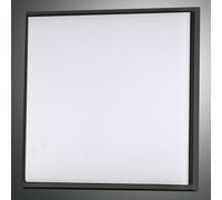 Fabas Luce Plafón LED Desdy, 30x30 cm, IP54, negro