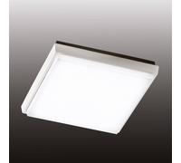 Fabas Luce Plafón LED para exterior Desdy, 24x24 cm, blanco