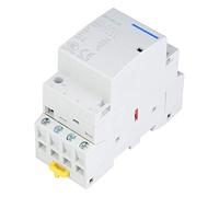 Fabater 4P 4NO 20A Contactador de CA para Uso Doméstico, Montaje en Riel | Diseño modular compacto, funcionamiento silencioso, panel eléctrico doméstico, carcasa retardante de llama, configuración