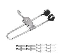 Fabater Abrazadera de Rejilla de Acción de Palanca de Acero Inoxidable, 10 Piezas, Clips de Montaje de Azulejos Multifuncionales a Prueba de óxido para Techo Suspendido, Mantiene la Línea Horizontal