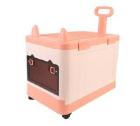 Fabater Baúl de Juguetes Plegable Multifuncional, Organizador de Almacenamiento de Juguetes que Ahorra Espacio para una Fácil Limpieza de en Casa (naranja rosa)