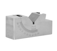 Fabater Bloque en V de ángulo de Alta Precisión de Acero de Aleación de Calibre de ángulo Micro Ajustable para Fresadora, Tipo V de 90 ° Ajustable 0-60 °, Grabado con Láser HRC50-52