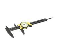 Fabater Calibrador Vernier con Esfera de Plástico de 0-150 Mm, Calibrador Profesional de Herramienta de Medición Vernier, Resistente Al Desgaste, Tamaño Fácil de Leer, Regla Portátil Liviana para