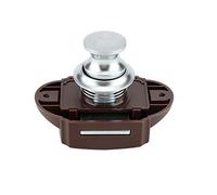 Fabater Cerradura de Botón Push Sin Llave, Pestillo de Cajón para RV, | Pestillo de seguridad para muebles de barco y yate, ABS de aleación de aluminio, superficie lisa, uso con mano izquierda