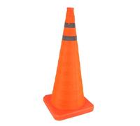 Fabater Cono de Tráfico de Seguridad Plegable con Cuello Reflectante, Cono de Seguridad Vial Extensible para Estacionamiento en Carretera, Práctica de Conducción - Tela Suave de PP, Impermeable, (70