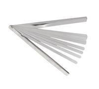 Fabater Galga de Espesores de Espacio de Acero Inoxidable de 300 Mm, 17 Cuchillas, Herramienta de Medición de Espesor Métrica de 0,02-1 Mm, Medidor de Llenado Plegable para Ajuste de Espacio de