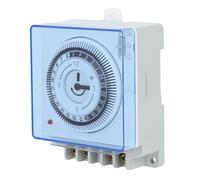 Fabater Interruptor de Temporizador Mecánico de 24 Horas, Apagado Automático, Temporizador de Conexión Rápida para de Escape de Control de Iluminación, 48 Operaciones/día, Intervalo de 15 Minutos,