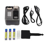 Fabater Kit de Estación de Soldador, Estación de Soldadura Digital con Pantalla LCD de 120 W, Control de Calor 212-900°F, Suspensión Automática, Conversión °C/°F, 3 Puntas de Hierro (Enchufe de la UE)