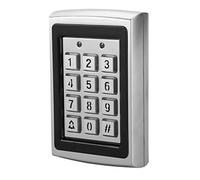 Fabater Lector de Tarjetas de Metal de 125 KHz, Teclado de Control de Acceso a Puerta con Contraseña, Controlador de Acceso con Retroiluminación Azul, Entrada de Tarjeta de Identificación Compatible
