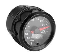 Fabater Medidor de Impulso Turbo Digital Universal de 2.047 in, Calibre PSI, Pantalla LED de 7 Colores para Coches de 12 V, Manómetro de Vacío de 2 Pulgadas con Puntero Rojo, Luz de Fondo Azul, 0-30