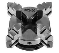 Fabater Mini Mandril de Torno Autocentrante de 4 Mordazas de 50 Mm, Mandril de Torno de Metal Manual con Rosca K02-50 M14, Reversible de Alta Precisión para Carpintería y Procesamiento de Metales No