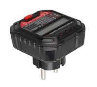 Fabater Probador de Enchufe Digital HT107D LCD con Detección de Voltaje, 7 Indicadores LED para Comprobador de Fallos de Red, Probador Eléctrico para Pruebas de Seguridad Eléctrica en el Hogar, Fase y