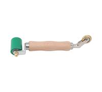 Fabater Rodillo de Costura de Silicona de 40mm, Herramienta de Rodillo de Costura de Papel Tapiz con Rueda de Latón de Doble Uso para Soldadura de TPO de PVC, Rodillos de Presión con de Madera (GREEN)