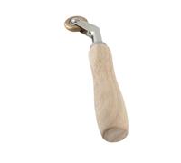 Fabater Rodillo de Mano para Soldadura, Rueda de Prensa de Latón para Costura de Esquina de Membrana Impermeable de PVC, Horquilla de Acero Compensada con de Madera Ergonómico, Rodillo de Costura de