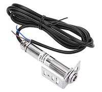 Fabater Sensor de Temperatura Infrarrojo sin Contacto Transmisor de 4-20 MA 0-600 ℃ 10-30 VCC M18 Carcasa Metálica Roscada Soporte de Acero Inoxidable para Agua Aceite Químico Goma Temperatura del