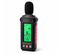 Fabater Sonómetro Digital, Medidor de Nivel de Sonido de 30-130 DB, Ponderación A con Función de Retención y Pantalla LCD Retroiluminada, Monitor de Ruido para Hogar y Oficina