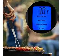 Fabater Termómetro Digital para Barbacoa y Carne, Tenedor para Cocinar, Lectura Instantánea, Pantalla LED de Doble Sonda con Alarma, Termómetro de Acero Inoxidable para Asar, Horno, Fumar, Cocina