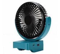 Fabater Ventilador Portátil Recargable, Ventilador Inalámbrico a Batería, 3 Velocidades Ajustables, Ventiladores de Obra para Batería PARKSIDE 20V, Ventiladores de Enfriamiento