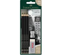 FABER BLISTER DE GRAFITO PITT GRAPHITE MATT 2B 6B 10B 14B BC PITT GRAPHITE 14x91x235 Cms.