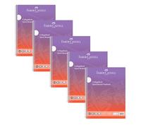 Faber-Castell 10183346-5 - Cuadernos de cuadrícula DIN A4, 5 cuadernos de espiral con 80 hojas cada uno de 90 g/m², bloc de notas Punchy Melon
