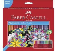FABER-CASTELL 111260 - Set de lápices de colores Castle, 60 piezas, hexagonales, resistentes a la rotura, para niños y adultos
