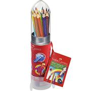 Faber-Castell 112457 - Estuche Cohete con 15 Ecolápices de Colores Grip - Incluye Afilalápices y Folleto de Ideas Creativas