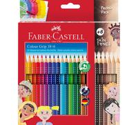 Faber-Castell 112819 - Juego de lápices de color Colour Grip, 24 piezas, incl. 6