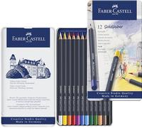 Faber-Castell 114712 - Estuche de Metal con 12 Ecolápices Goldfaber - Surtidos