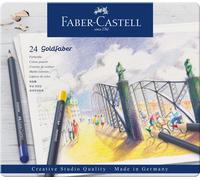 Faber-Castell 114724 - Estuche de metal con 24 ecolápices Goldfaber, colores sur
