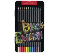 Faber-Castell 116412 - Estuche de 12 lápices de colores Black Edition 12 unidad