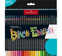 Faber-Castell 116450 - Estuche de Cartón Soporte con 50 Lápices de colores - Black Edition