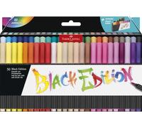 Faber-Castell - Rotuladores punta pincel Black Edition - Pack de 50 colores surtidos