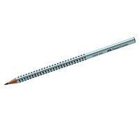 Faber-Castell Lápiz Grip 2001 117012-1 — 2H (Dureza 4), sin goma, punto de relieve antiestrés, gris