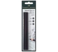 Faber-Castell 117498 - Paquete de 3 lápices carboncillos Pitt