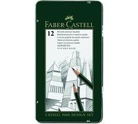 Faber-Castell 119064 CASTELL 9000 - Estuche de 12 lápices de grafito (5B - 5H) Grundsortiment 5B - 5H