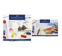 Faber-Castell 128248 - Estuche de cartón con 48 tizas pastel, mini, multicolor + 127036 - Estuche de cartón con 36 pasteles de aceite, multicolor