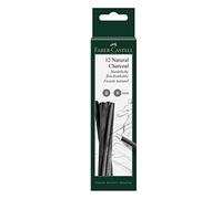 FABER-CASTELL 129298 - Carboncillo natural PITT, aprox. 5-8 mm, 12 unidades