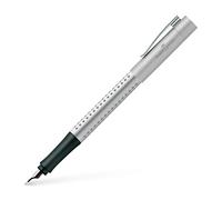 FABER-CASTELL 140900 - Pluma estilográfica Grip 2011, plumín M, plateada