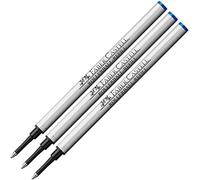 Faber-Castell 148712 Recambio básico para bolígrafo roller (paquete de 3, azul)